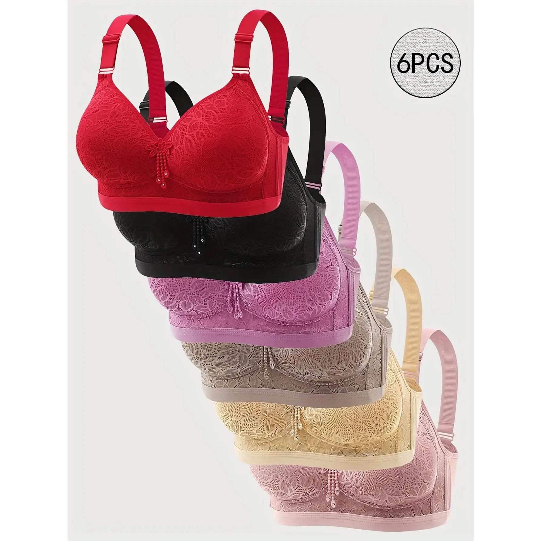 T Shirt Bra Seamless - 6 stuks EssElegance Draadloze Naadloze Push-Up