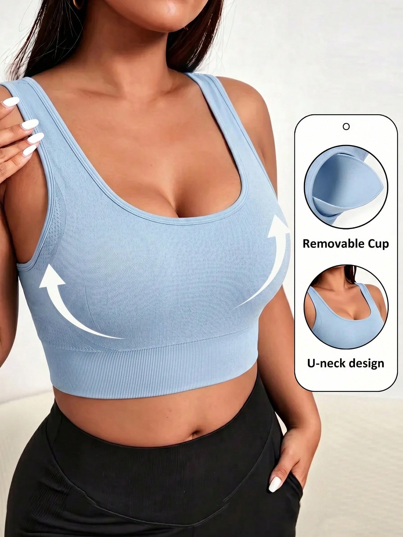 Sports Bra Racerback - Plus Size Naadloze Sportbeha voor Dames,