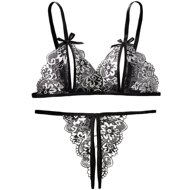 Zwart Hot Crotchless Sexy Vrou - Sheer Bra Lace recensie en prijs