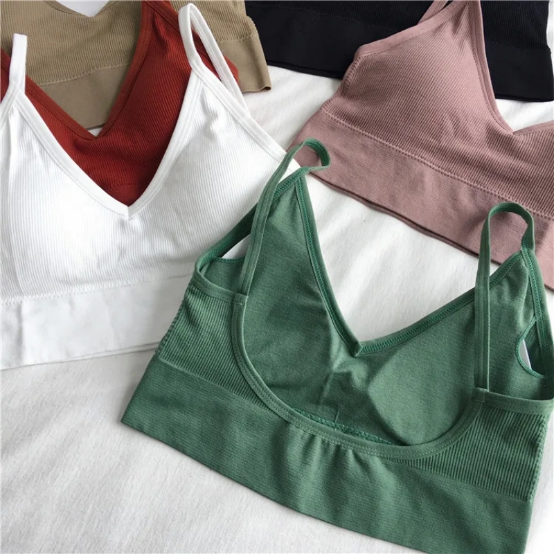Vrouwen sexy crop tops beha tu - T Shirt Bra Seamless recensie en prijs